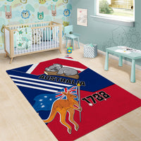 Australia Day Kangaroo and Koala With Flag Area Rug - Wonder Print Shop