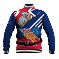 Australia Day Kangaroo and Koala With Flag Baseball Jacket - Wonder Print Shop