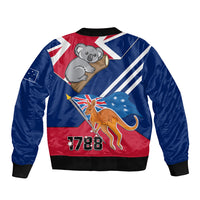 Australia Day Kangaroo and Koala With Flag Bomber Jacket - Wonder Print Shop