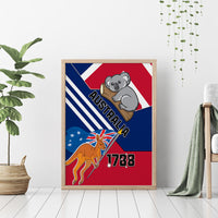 Australia Day Kangaroo and Koala With Flag Canvas Wall Art - Wonder Print Shop