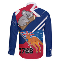Australia Day Kangaroo and Koala With Flag Family Matching Long Sleeve Bodycon Dress and Hawaiian Shirt - Wonder Print Shop