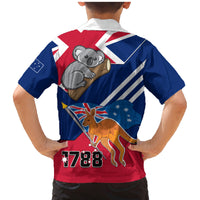Australia Day Kangaroo and Koala With Flag Family Matching Mermaid Dress and Hawaiian Shirt - Wonder Print Shop