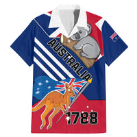 Australia Day Kangaroo and Koala With Flag Family Matching Mermaid Dress and Hawaiian Shirt - Wonder Print Shop