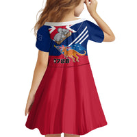 Australia Day Kangaroo and Koala With Flag Family Matching Off Shoulder Long Sleeve Dress and Hawaiian Shirt - Wonder Print Shop