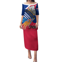 Australia Day Kangaroo and Koala With Flag Family Matching Puletasi Dress and Hawaiian Shirt - Wonder Print Shop