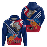 Australia Day Kangaroo and Koala With Flag Hoodie - Wonder Print Shop
