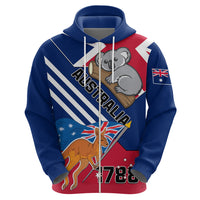 Australia Day Kangaroo and Koala With Flag Hoodie - Wonder Print Shop
