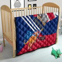 Australia Day Kangaroo and Koala With Flag Quilt - Wonder Print Shop