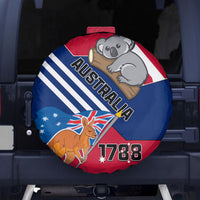Australia Day Kangaroo and Koala With Flag Spare Tire Cover - Wonder Print Shop
