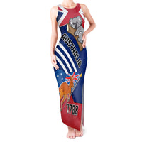 Australia Day Kangaroo and Koala With Flag Tank Maxi Dress - Wonder Print Shop