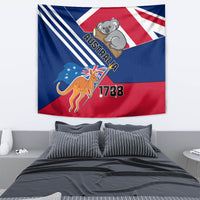 Australia Day Kangaroo and Koala With Flag Tapestry - Wonder Print Shop