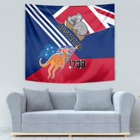 Australia Day Kangaroo and Koala With Flag Tapestry - Wonder Print Shop