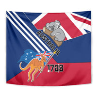 Australia Day Kangaroo and Koala With Flag Tapestry - Wonder Print Shop