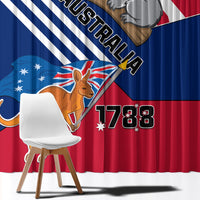 Australia Day Kangaroo and Koala With Flag Window Curtain - Wonder Print Shop