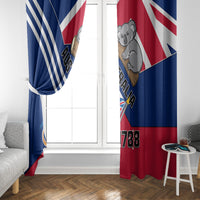 Australia Day Kangaroo and Koala With Flag Window Curtain - Wonder Print Shop