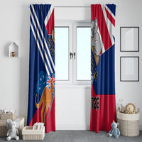 Australia Day Kangaroo and Koala With Flag Window Curtain - Wonder Print Shop