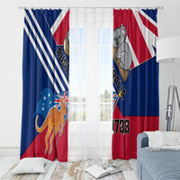 Australia Day Kangaroo and Koala With Flag Window Curtain - Wonder Print Shop