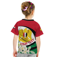 Syria Independence Day Kid T Shirt Syrian Coat Of Arms With Jasmine Flower - Wonder Print Shop