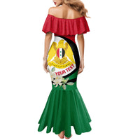 Syria Independence Day Mermaid Dress Syrian Coat Of Arms With Jasmine Flower - Wonder Print Shop