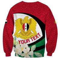 Syria Independence Day Sweatshirt Syrian Coat Of Arms With Jasmine Flower - Wonder Print Shop