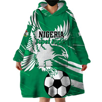 Nigeria Football Wearable Blanket Hoodie Go Super Eagles - Wonder Print Shop