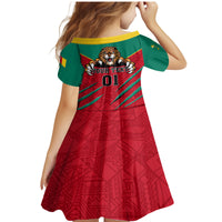 Cameroon Football Family Matching Mermaid Dress and Hawaiian Shirt Go Les Lions Indomptables - Wonder Print Shop