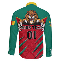 Cameroon Football Family Matching Off Shoulder Maxi Dress and Hawaiian Shirt Go Les Lions Indomptables - Wonder Print Shop