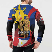 Personalized Philippines Lapulapu Button Sweatshirt Hero Behind The Myth