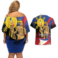 Personalized Philippines Lapulapu Couples Matching Off Shoulder Short Dress and Hawaiian Shirt Hero Behind The Myth