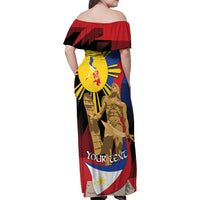 Personalized Philippines Lapulapu Family Matching Off Shoulder Maxi Dress and Hawaiian Shirt Hero Behind The Myth