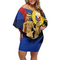 Personalized Philippines Lapulapu Family Matching Off Shoulder Short Dress and Hawaiian Shirt Hero Behind The Myth