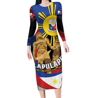 Personalized Philippines Lapulapu Long Sleeve Bodycon Dress Hero Behind The Myth