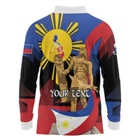 Personalized Philippines Lapulapu Long Sleeve Polo Shirt Hero Behind The Myth