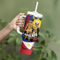 Personalized Philippines Lapulapu Tumbler With Handle Hero Behind The Myth