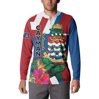 Personalised Cayman Islands Button Sweatshirt Tropical Green Turtle