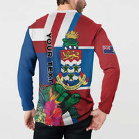 Personalised Cayman Islands Button Sweatshirt Tropical Green Turtle