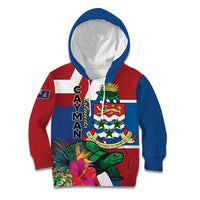 Personalised Cayman Islands Kid Hoodie Tropical Green Turtle