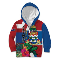 Personalised Cayman Islands Kid Hoodie Tropical Green Turtle