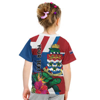 Personalised Cayman Islands Kid T Shirt Tropical Green Turtle