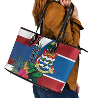 Cayman Islands Leather Tote Bag Tropical Green Turtle