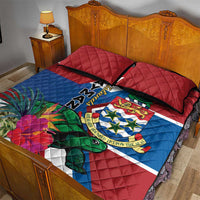 Cayman Islands Quilt Bed Set Tropical Green Turtle