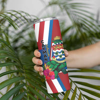 Personalised Cayman Islands Skinny Tumbler Tropical Green Turtle