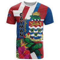 Personalised Cayman Islands T Shirt Tropical Green Turtle