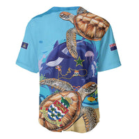 Grand Cayman Map Sea Turtle Baseball Jersey Ocean Vibes