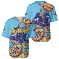 Grand Cayman Map Sea Turtle Baseball Jersey Ocean Vibes
