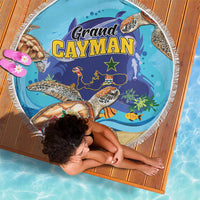 Grand Cayman Map Sea Turtle Beach Blanket Ocean Vibes