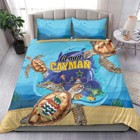 Grand Cayman Map Sea Turtle Bedding Set Ocean Vibes
