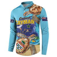 Grand Cayman Map Sea Turtle Button Sweatshirt Ocean Vibes