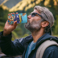 Grand Cayman Map Sea Turtle 4 in 1 Can Cooler Tumbler Ocean Vibes