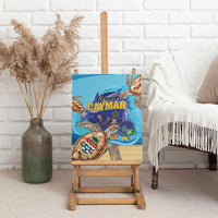 Grand Cayman Map Sea Turtle Canvas Wall Art Ocean Vibes